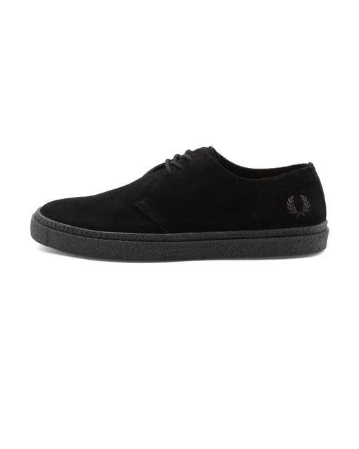 Fred Perry Black Laced Shoes for men