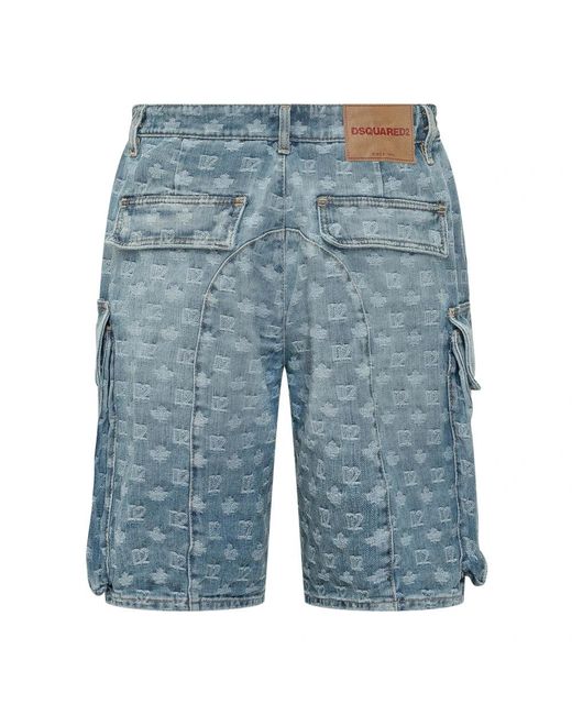DSquared² Blue Denim Shorts for men