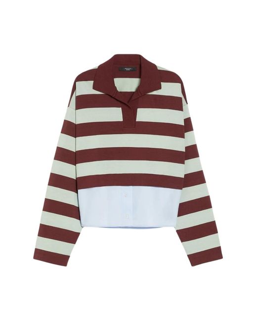 Weekend by Maxmara Red Baumwollmischung Strickpullover