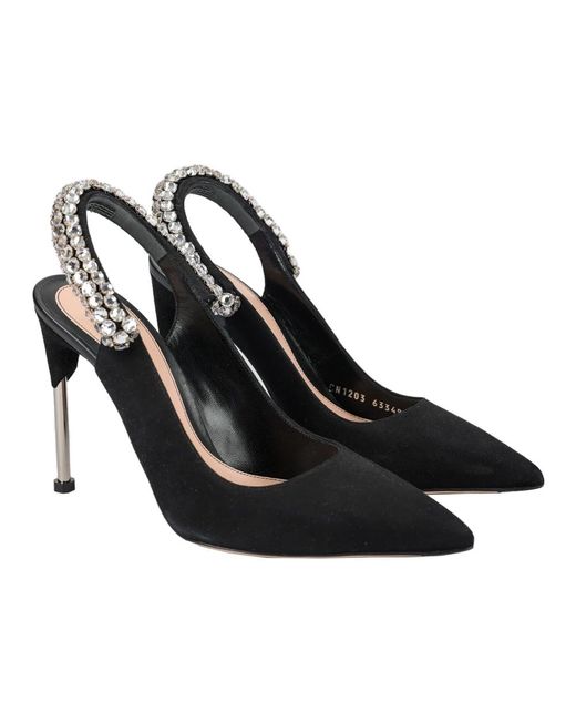 Alexander McQueen Black Wildleder decollete schuhe