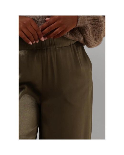 Modström Broeken ,Groen ,Satijn Kindlemd Pants in het Brown