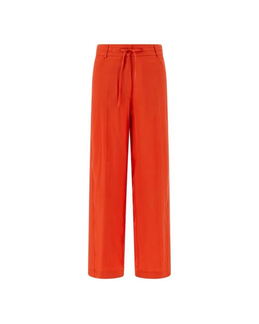 Nude Red Wide Trousers