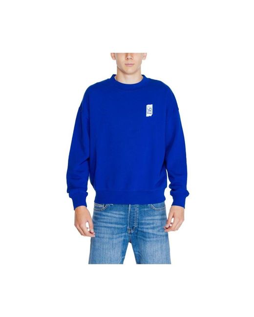 Replay Blauer Baumwollpullover Herrenkollektion in Blue für Herren