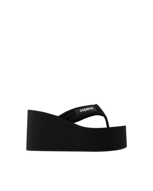 Coperni Schoenen ,Zwart ,Leer Zwarte Sleehak Sandalen in het Black