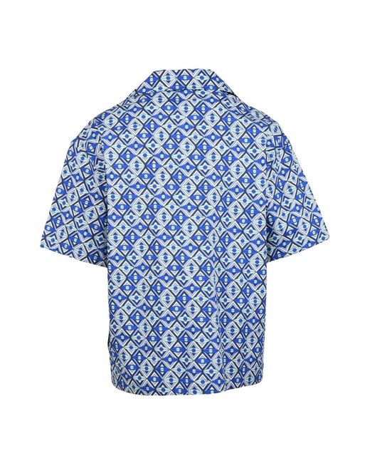Short Sleeve Shirts di Emilio Pucci in Blue da Uomo