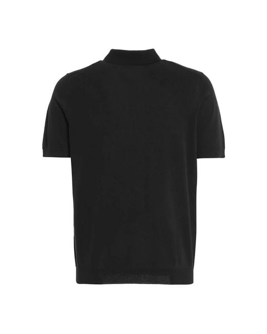Drumohr Geknöpftes polo-shirt in Black für Herren