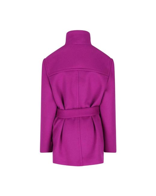 Saint Laurent Purple Belted Coats