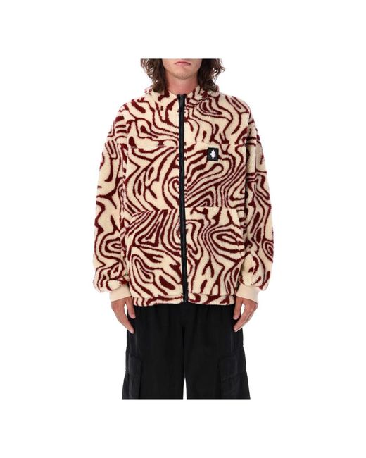 Abbigliamento uomo outerwear ecru/burgundy aw23 di Marcelo Burlon in Natural da Uomo
