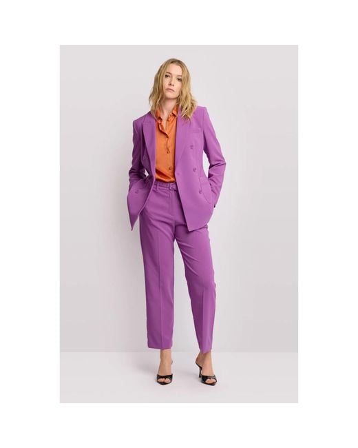 Kocca Purple Straight Trousers