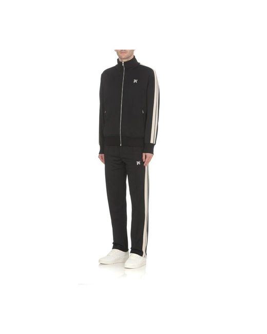 Palm Angels Er Tech-Fabric-Sweatshirt mit Ikonischen Bändern in Black für Herren