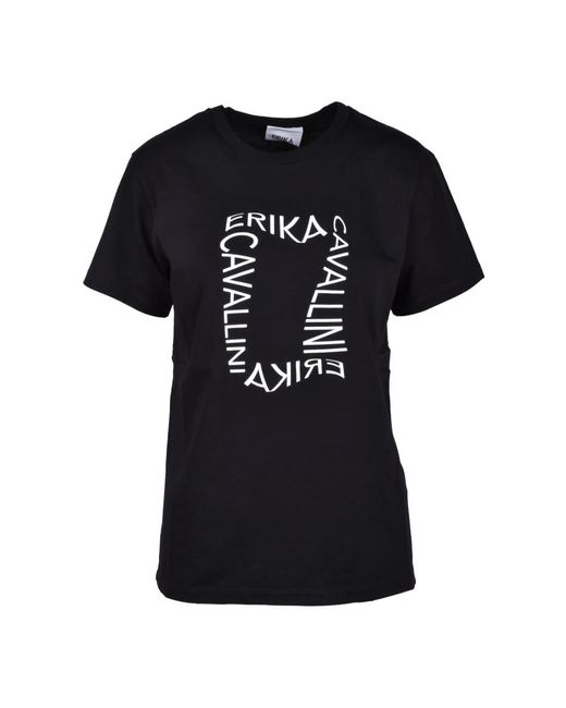 Erika Cavallini Semi Couture Black T-Shirts