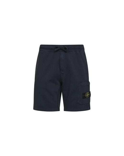 Stone Island Blue Casual Shorts for men