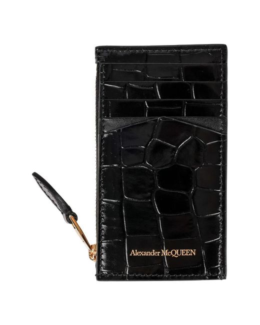 McQueen Black Wallets Cardholders