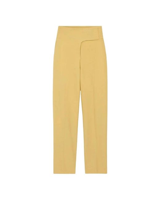 AMI Yellow Wide Trousers