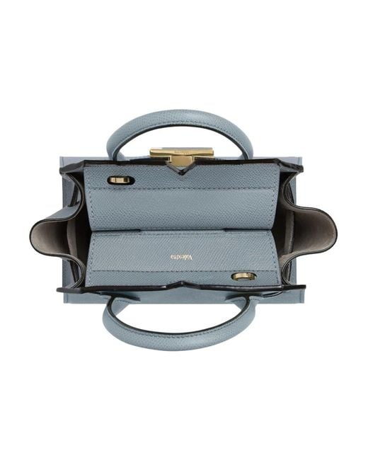 Valextra Blue Blaue Crossbody Micro Tasche