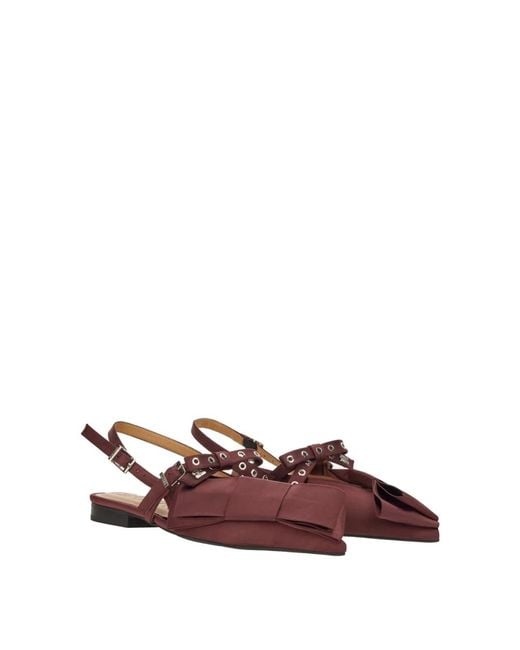 Ganni Brown Ballerinas
