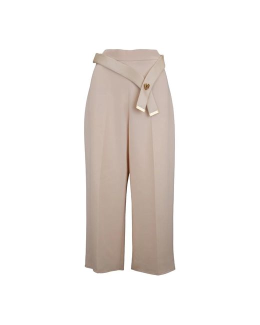Cropped Trousers Elisabetta Franchi en coloris Natural