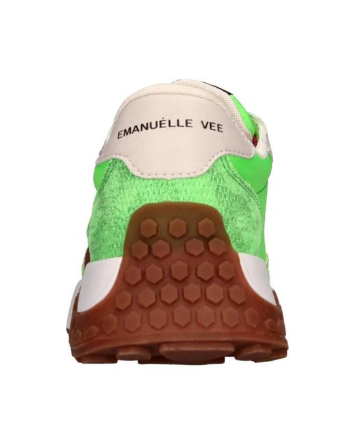 Emanuélle Vee Schoenen ,Groen ,Leer Sneakers Groen in het Green