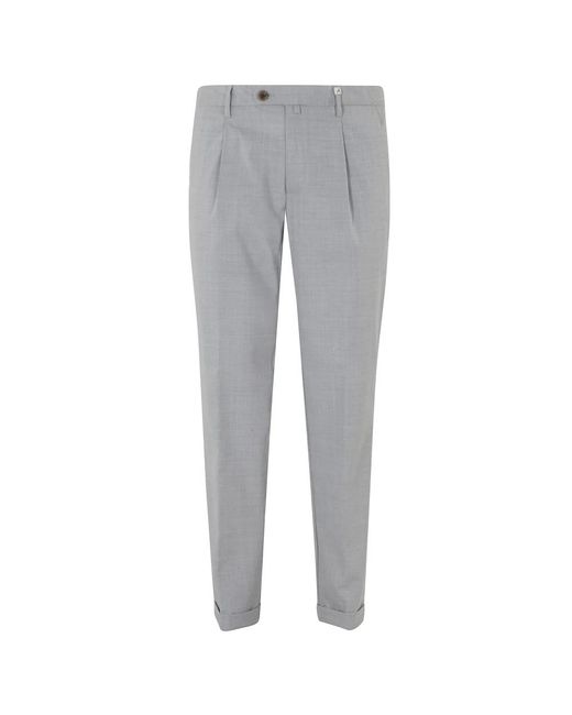 Myths Gray Slim-Fit Trousers for men