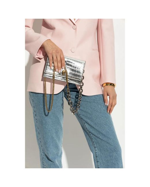 Alexander McQueen Metallic Schultertasche Kleiner Schädel