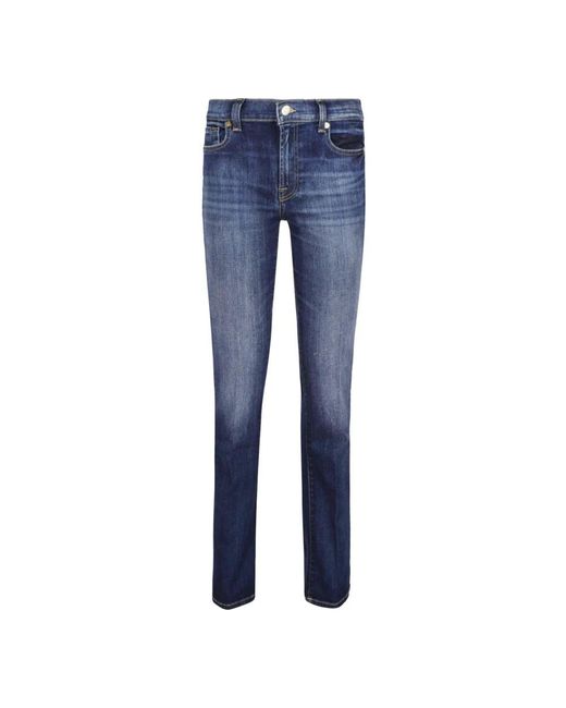 7 For All Mankind Blue Slim-Fit Jeans