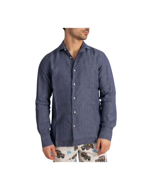 Mc2 Saint Barth Blue Denim Shirts for men