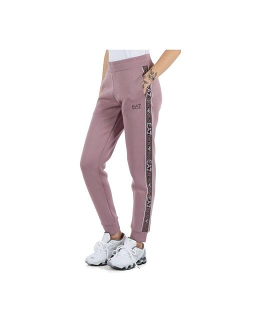 Sweatpants EA7 de color Purple