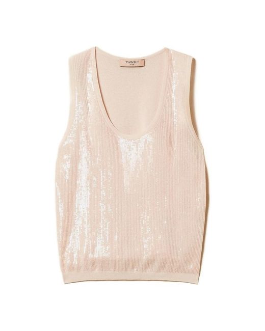 Twinset Natural Sleeveless Tops