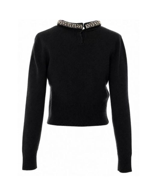 Pinko Black Round-Neck Knitwear