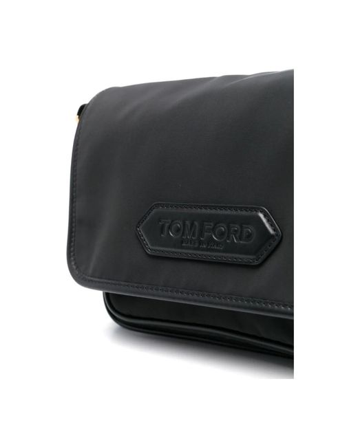 Tom Ford Schwarze umhängetasche mit umschlag in Black für Herren
