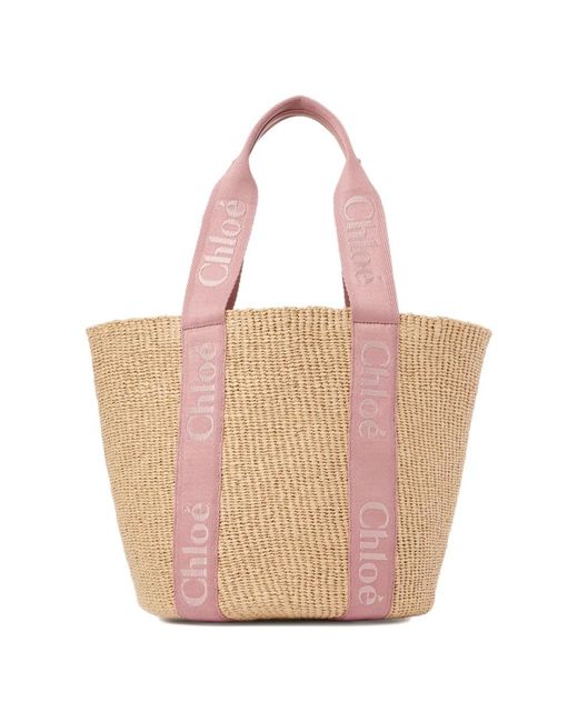 Chloé Pink Shopping Bags
