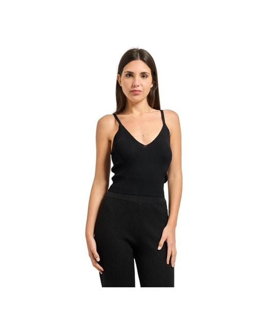 ARMANI EXCHANGE Black Sleeveless Tops