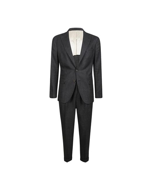 Single Breasted Suits Eleventy de hombre de color Black