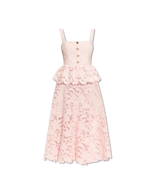 Midi Dresses Self-Portrait en coloris Pink