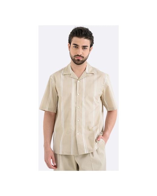 Boss Natural Short Sleeve Shirts for men