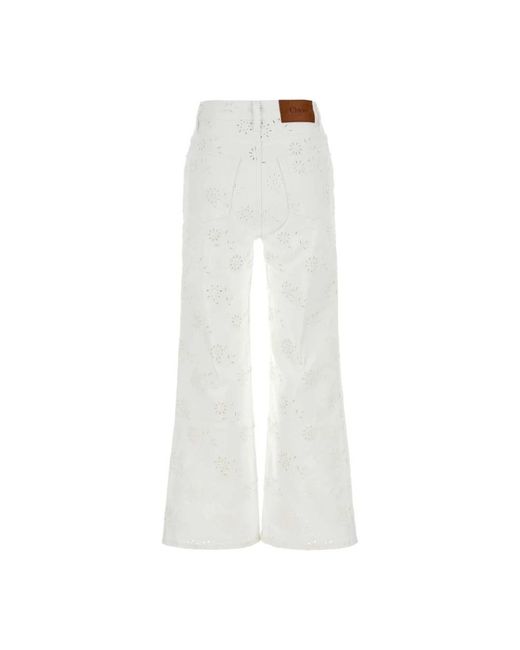 Chloé White Wide Jeans