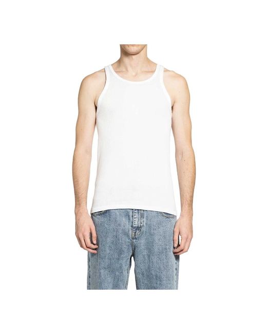 Second/Layer Tops ,Wit ,Katoen Wife Pleaser Sl Tank in het Blue voor heren