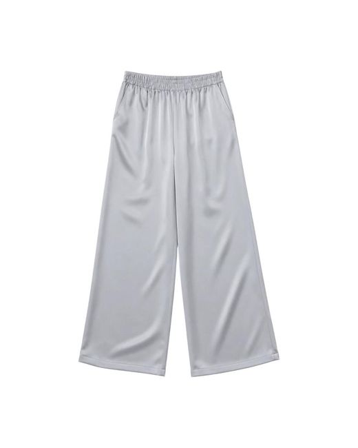 Eleventy Gray Wide Trousers