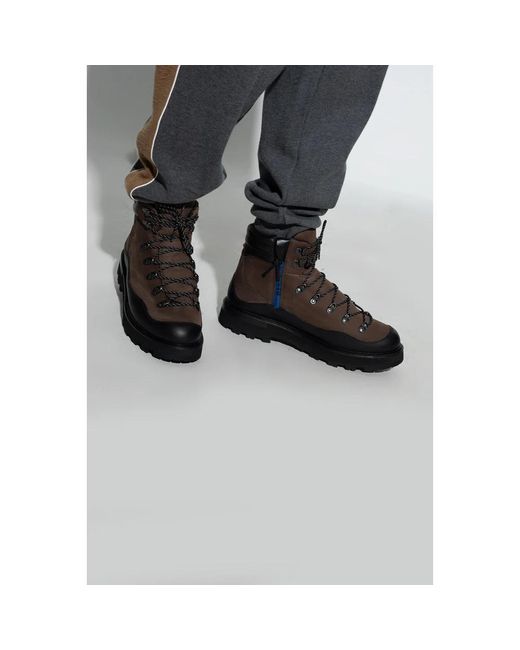Moncler Black Lace-Up Boots for men