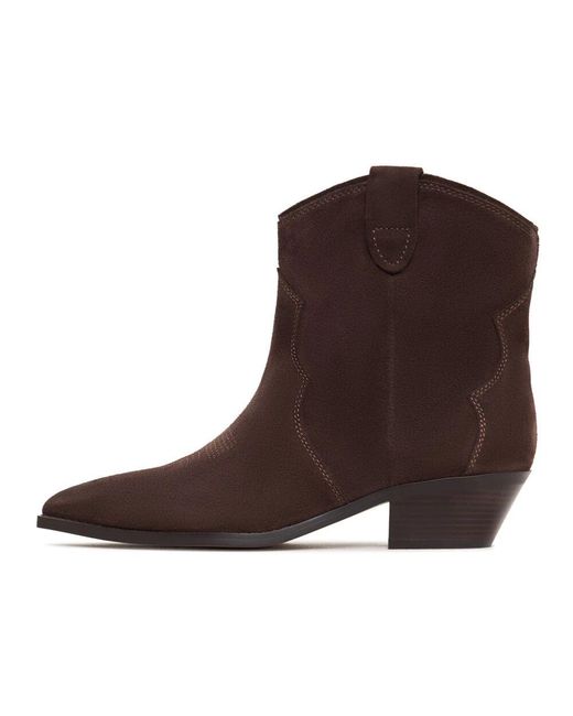 CESARE GASPARI Brown Niedrige Schaft Cowboy Stiefel Hazel