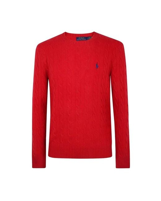 Polo Ralph Lauren Klassieke Wollen Pullover in het Red voor heren