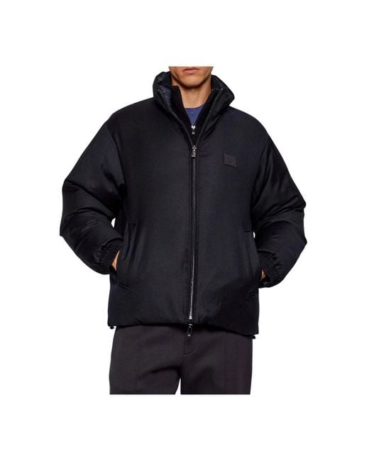 Emporio Armani Black Winter Jackets for men