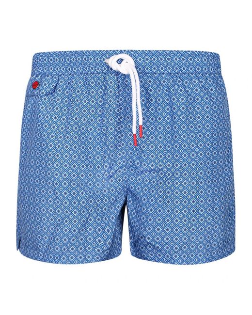 Kiton Badmode ,Blauw ,Polyester Zwemshorts in het Blue voor heren