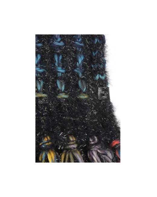 Kurt Geiger Black Lurex Strickschal