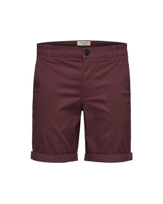 SELECTED Paris Shorts in het Purple voor heren