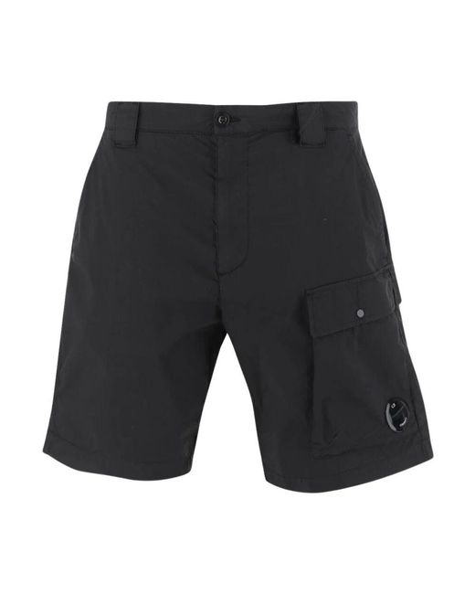 C P Company Cargo Shorts Aus Stretch-Baumwollmischung in Black für Herren