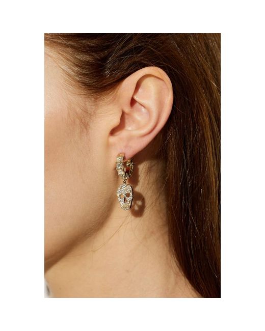 Earrings McQueen de color Metallic