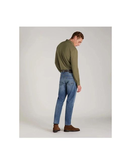 Zanone Green Polo Shirts for men