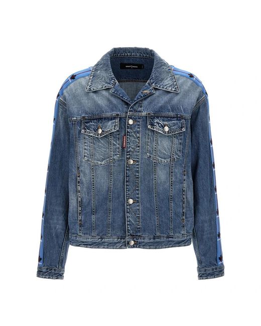 DSquared² Jassen ,Blauw ,Denim Dan Denim Jacket in het Blue voor heren