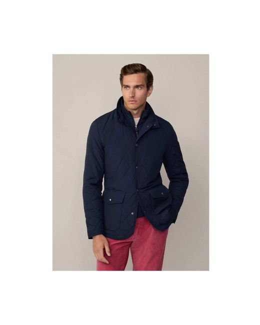 Hackett Jassen ,Blauw ,Quilted Jacket in het Blue voor heren